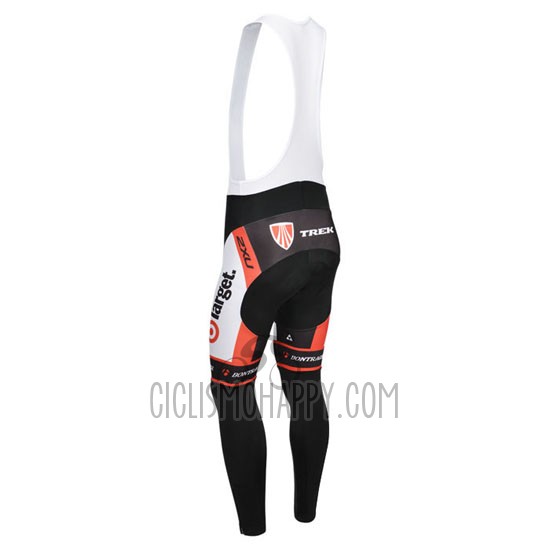 Trek Cycling Jersey Bib Tight 2013 Long Sleeve Orange and White